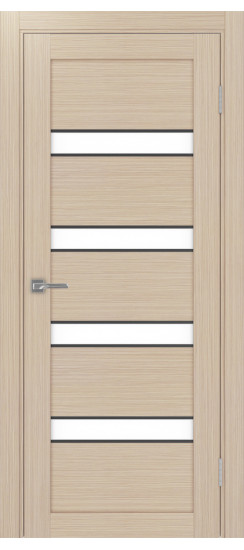 Межкомнатная дверь Турин_505AПC.12 молдинг алюм.чёрн.30  Дуб беленый FL