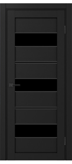 Межкомнатная дверь Турин_526АППmax.122 молдинг алюм.чёрн.40  Антрацит