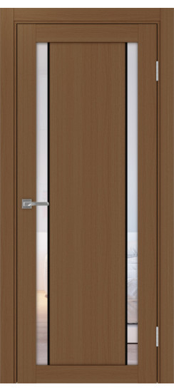 Межкомнатная дверь Турин_522АПС.212 молдинг алюм.чёрн.60  Орех NL