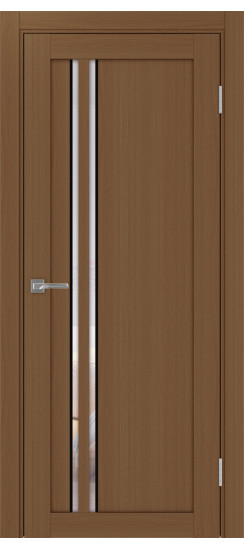 Межкомнатная дверь Турин_525АПС.121 молдинг алюм.чёрн.60  Орех NL