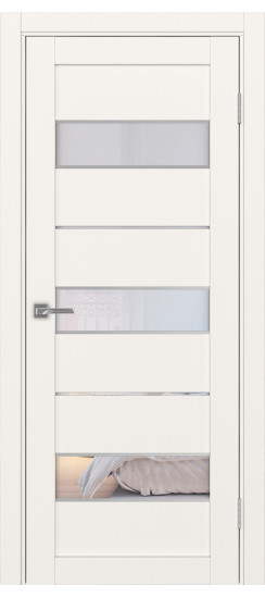 Межкомнатная дверь Турин_526АПС.122 молдинг алюм.хром.40  Бежевый