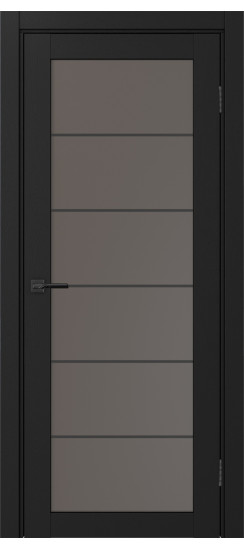 Межкомнатная дверь Турин_501АСС.2 молдинг алюм.чёрн.30  Антрацит