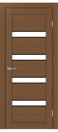 Межкомнатная дверь Турин_505AПC.12 молдинг алюм.чёрн.30  Орех NL