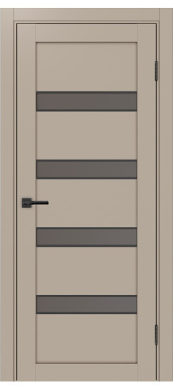 Межкомнатная дверь Турин_505AПC.12 молдинг алюм.чёрн.30  Мокко