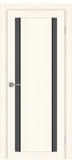 Межкомнатная дверь Турин_522АПС.212 молдинг алюм.чёрн.60  Ясень светлый