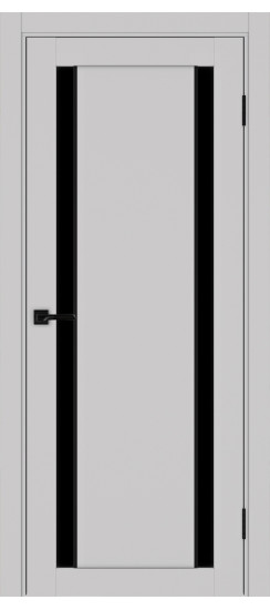 Межкомнатная дверь Турин_522AПП.212 молдинг алюм.чёрн.60  Пепельный