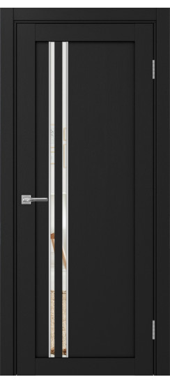 Межкомнатная дверь Турин_525АПС.121 молдинг алюм.хром.60  Антрацит