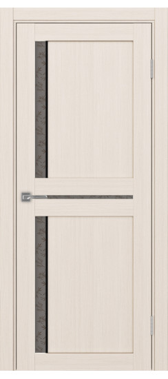 Межкомнатная дверь Турин_523АПС.221 молдинг алюм.чёрн.60  Ясень перламутровый