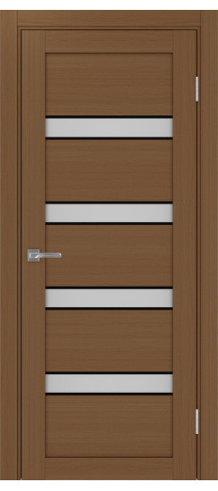 Межкомнатная дверь Турин_505AПC.12 молдинг алюм.чёрн.30  Орех NL