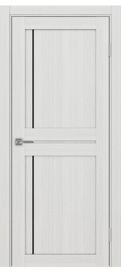 Межкомнатная дверь Турин_523АПП.111 молдинг алюм.чёрн.60  Ясень серебристый