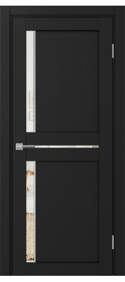 Межкомнатная дверь Турин_523АПП.221 молдинг алюм.хром.60  Антрацит