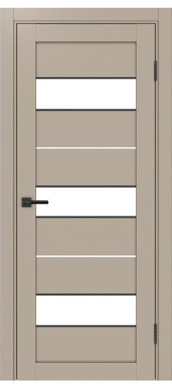 Межкомнатная дверь Турин_526АПП.122 молдинг алюм.чёрн.40  Мокко