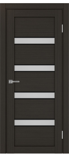 Межкомнатная дверь Турин_505AПC.12 молдинг алюм.чёрн.30  Венге FL