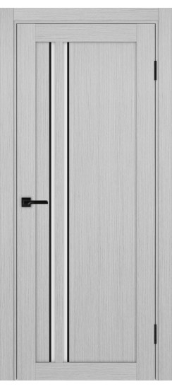 Межкомнатная дверь Турин_525АПС.121 молдинг алюм.чёрн.60  Дуб серый FL