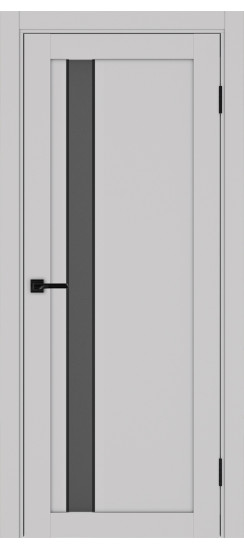 Межкомнатная дверь Турин_528AПС.121 молдинг алюм.чёрн.60  Пепельный