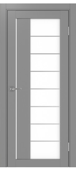 Межкомнатная дверь Турин_524АСС.22 молдинг алюм.хром.60  Серый