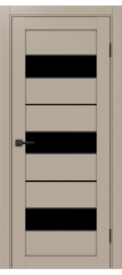 Межкомнатная дверь Турин_526АПП.122 молдинг алюм.чёрн.40  Мокко