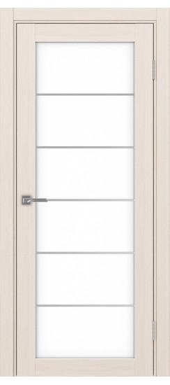 Межкомнатная дверь Турин_501АСС.2 молдинг алюм.хром.30  Ясень перламутровый