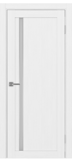Межкомнатная дверь Турин_527АПС.121 молдинг алюм.хром.35  Белый лёд