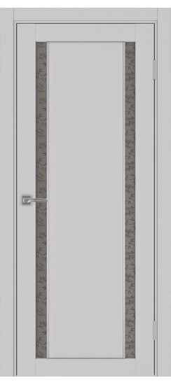 Межкомнатная дверь Турин_522АПС.212 молдинг алюм.хром.60  Пепельный