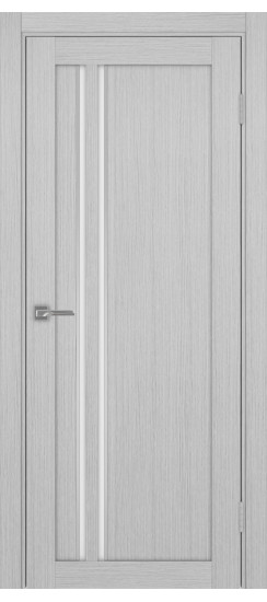 Межкомнатная дверь Турин_525АПС.121 молдинг алюм.хром.60  Дуб серый FL