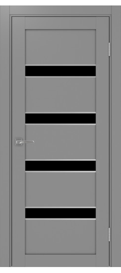 Межкомнатная дверь Турин_505AПC.12 молдинг алюм.хром.30  Серый