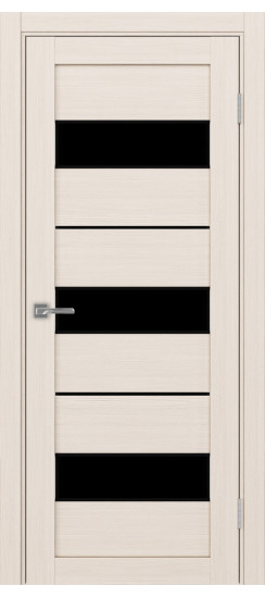 Межкомнатная дверь Турин_526АПП.122 молдинг алюм.чёрн.40  Ясень перламутровый