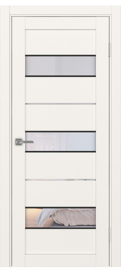 Межкомнатная дверь Турин_526АПС.122 молдинг алюм.чёрн.40  Бежевый