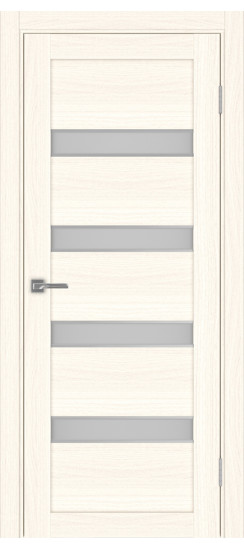 Межкомнатная дверь Турин_505AПC.12 молдинг алюм.хром.30  Ясень светлый