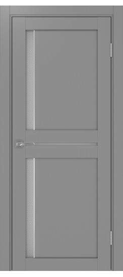 Межкомнатная дверь Турин_523АПС.221 молдинг алюм.хром.60  Серый