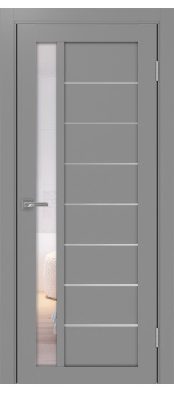 Межкомнатная дверь Турин_554АПП.21 молдинг алюм.хром.60  Серый