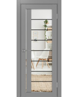 Турин_524АСС.22 молдинг алюм.чёрн. ЭКО-шпон Серый