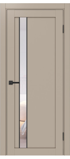 Межкомнатная дверь Турин_528AПС.121 молдинг алюм.чёрн.60  Мокко