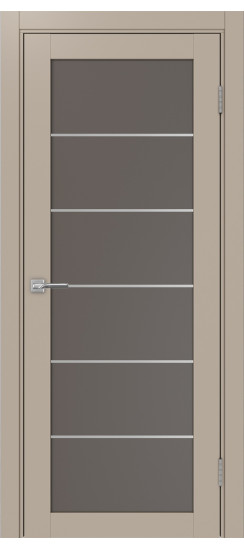 Межкомнатная дверь Турин_501АСС.2 молдинг алюм.хром.30  Мокко