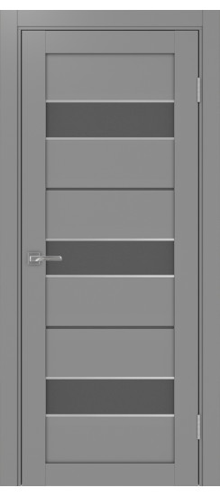 Межкомнатная дверь Турин_526АПС.122 молдинг алюм.хром.40  Серый
