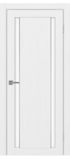 Межкомнатная дверь Турин_522AПП.212 молдинг алюм.хром.60  Белый лёд