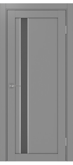 Межкомнатная дверь Турин_528AПС.121 молдинг алюм.хром.60  Серый