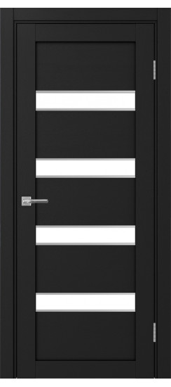 Межкомнатная дверь Турин_505AПC.12 молдинг алюм.хром.30  Антрацит