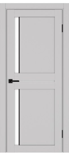 Межкомнатная дверь Турин_523АПП.221 молдинг алюм.чёрн.60  Пепельный