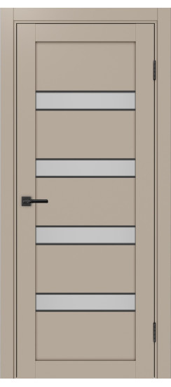 Межкомнатная дверь Турин_505AПC.12 молдинг алюм.чёрн.30  Мокко