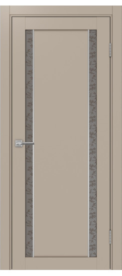 Межкомнатная дверь Турин_522АПС.212 молдинг алюм.хром.60  Мокко