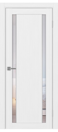Межкомнатная дверь Турин_522АПС.212 молдинг алюм.хром.60  Белый лёд