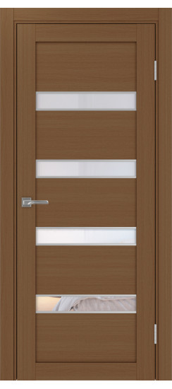 Межкомнатная дверь Турин_505AПC.12 молдинг алюм.хром.30  Орех NL