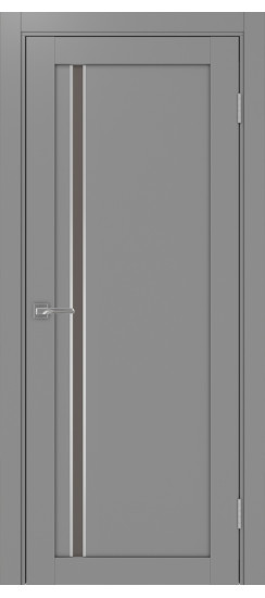 Межкомнатная дверь Турин_527АПС.121 молдинг алюм.хром.35  Серый