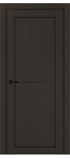 Межкомнатная дверь Турин_502АПП.11 молдинг алюм.чёрн.35  Венге FL