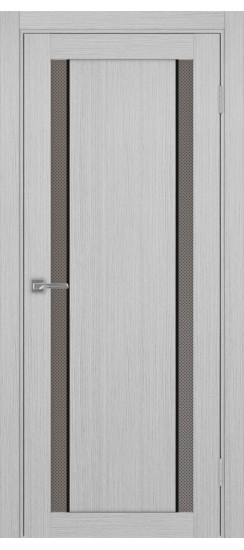Межкомнатная дверь Турин_522АПС.212 молдинг алюм.чёрн.60  Дуб серый FL