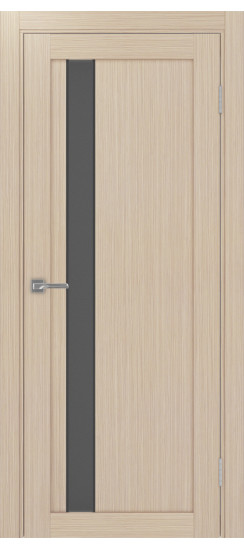 Межкомнатная дверь Турин_528AПС.121 молдинг алюм.чёрн.60  Дуб беленый FL
