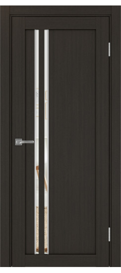 Межкомнатная дверь Турин_525АПС.121 молдинг алюм.хром.60  Венге FL