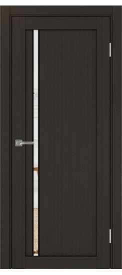 Межкомнатная дверь Турин_527АПС.121 молдинг алюм.чёрн.35  Венге FL