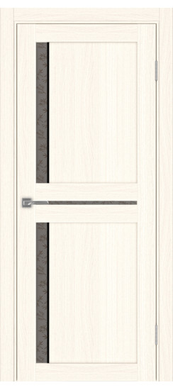 Межкомнатная дверь Турин_523АПС.221 молдинг алюм.чёрн.60  Ясень светлый